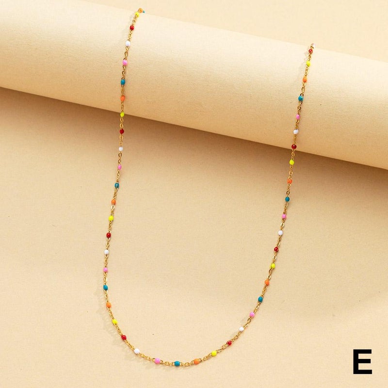 1 white/blue/red/black/green/pastel/pink dripping oil necklace/choker, a popular European and American fashion accessory.